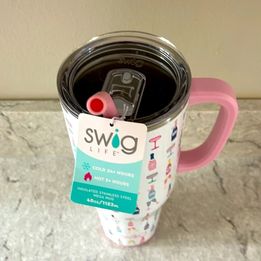 Swig Life 40oz Mega Mug, 40 oz Tumbler with Handle and Straw Cup Holder Friendly - Picture 10 of 13